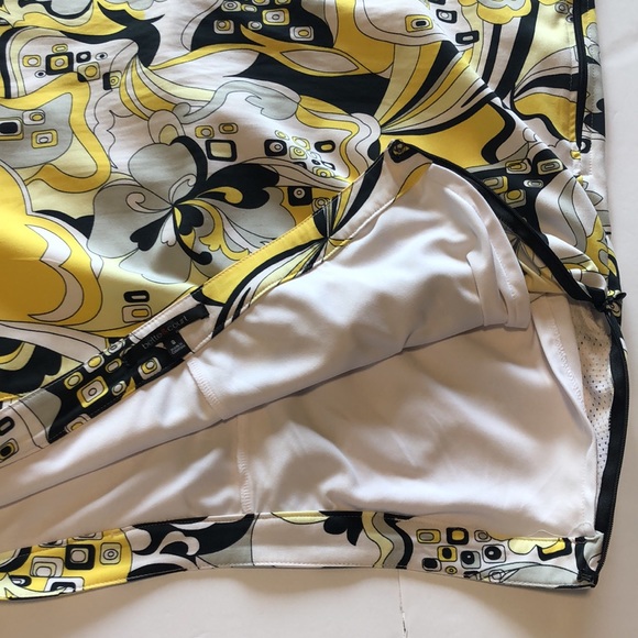 Bette & Court golf sport skort 80’s 90’s pattern geometric yellow and black - Picture 6 of 16